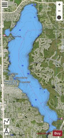 LAKE TARPON depth contour Map - i-Boating App - Satellite