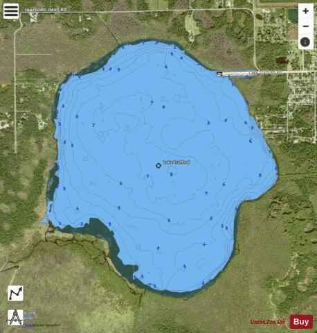 LAKE TRAFFORD depth contour Map - i-Boating App - Satellite