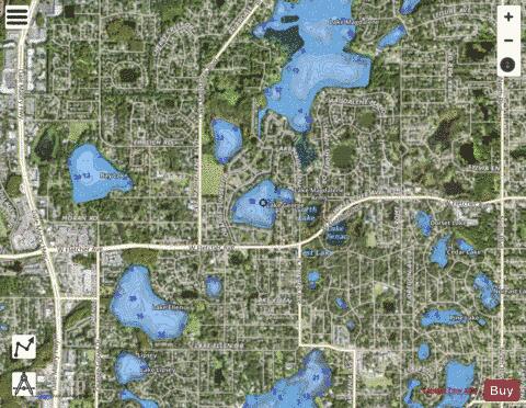LAKE GEORGE depth contour Map - i-Boating App - Satellite