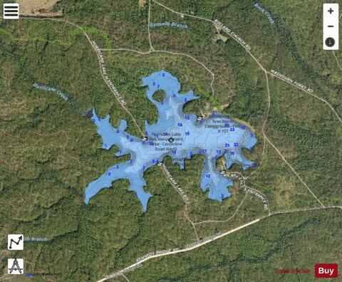 HURRICANE LAKE depth contour Map - i-Boating App - Satellite