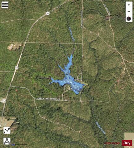 KARICK LAKE depth contour Map - i-Boating App - Satellite