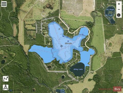 Star Lake depth contour Map - i-Boating App - Satellite