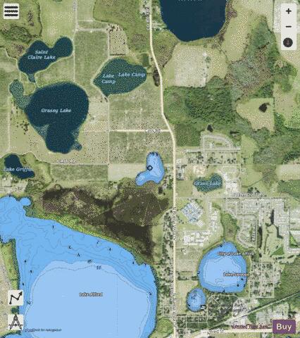 Lake Eva depth contour Map - i-Boating App - Satellite