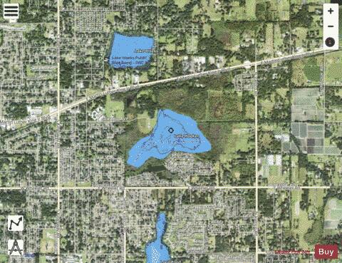 Lake Hooker depth contour Map - i-Boating App - Satellite