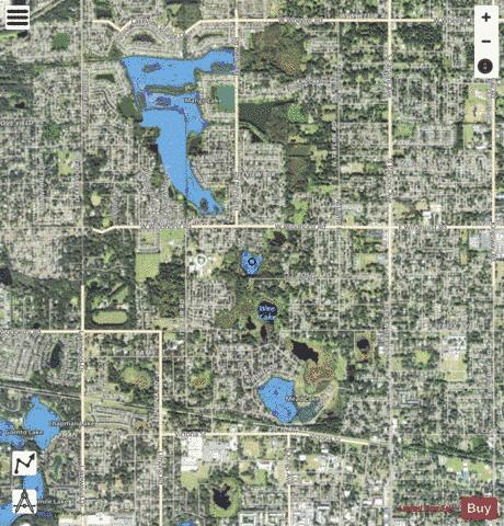 June Lake depth contour Map - i-Boating App - Satellite