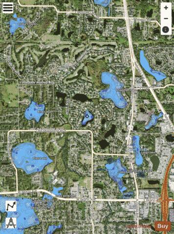 Sloan Lake depth contour Map - i-Boating App - Satellite
