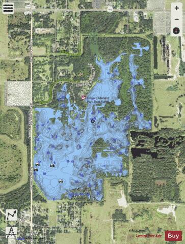 Turkey Creek/Medard Park depth contour Map - i-Boating App - Satellite