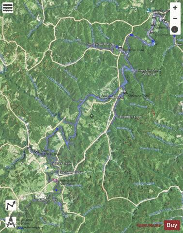 Grayson Lake depth contour Map - i-Boating App - Satellite