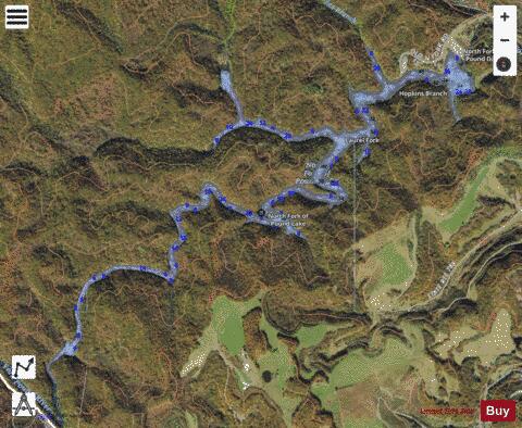 North Fork Pound Lake depth contour Map - i-Boating App - Satellite