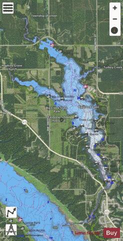 Big Creek Lake depth contour Map - i-Boating App - Satellite