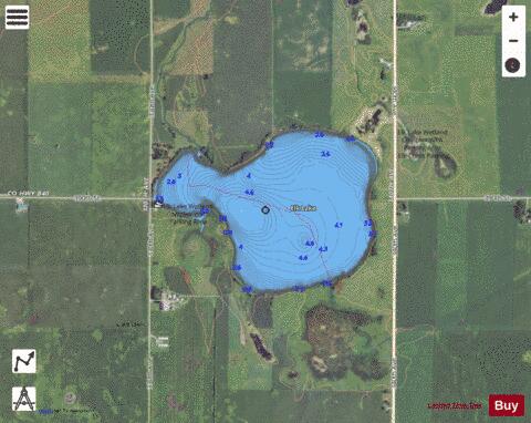 Elk Lake depth contour Map - i-Boating App - Satellite