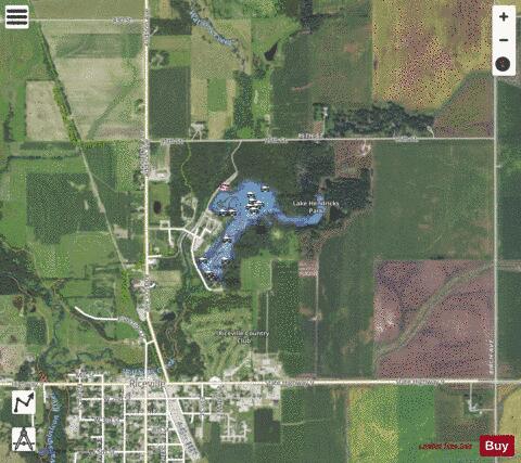 Lake Hendricks depth contour Map - i-Boating App - Satellite