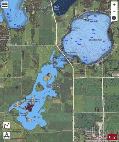 Lost Island Lake depth contour Map - i-Boating App - Satellite