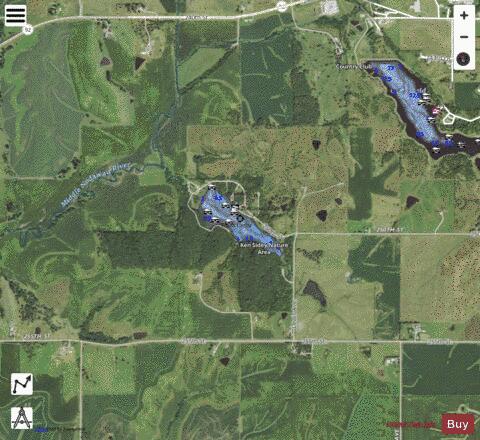 Nodaway Lake depth contour Map - i-Boating App - Satellite