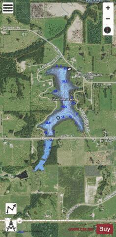 Lake Fisher depth contour Map - i-Boating App - Satellite