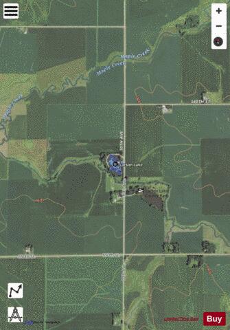 Larson Lake depth contour Map - i-Boating App - Satellite