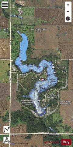 Don Williams Lake depth contour Map - i-Boating App - Satellite