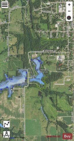 Lower City Reservoir depth contour Map - i-Boating App - Satellite