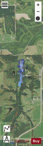 White Oak Conservation Area Lake depth contour Map - i-Boating App - Satellite