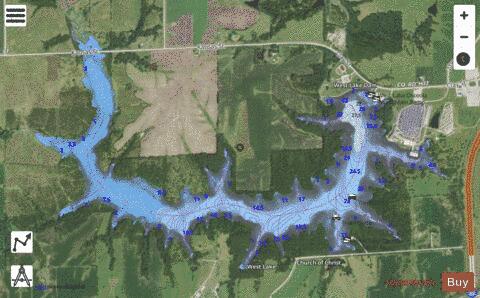West Lake depth contour Map - i-Boating App - Satellite