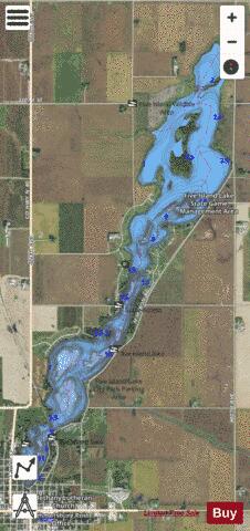 Five Island Lake Park depth contour Map - i-Boating App - Satellite