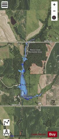 Pierce Creek Recreation Area depth contour Map - i-Boating App - Satellite
