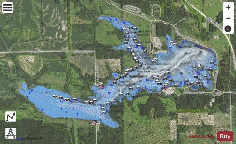 Pleasant Creek State Park depth contour Map - i-Boating App - Satellite