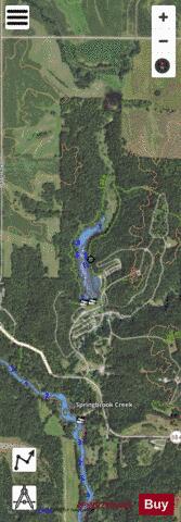 Springbrook Lake depth contour Map - i-Boating App - Satellite
