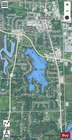 Lake Antioch depth contour Map - i-Boating App - Satellite