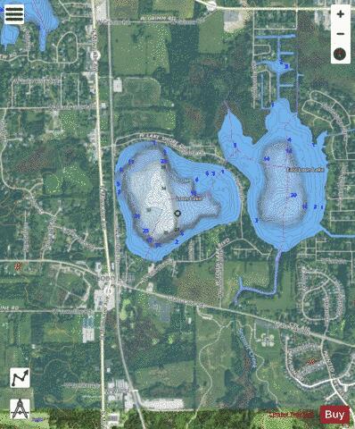 West Loon Lake depth contour Map - i-Boating App - Satellite