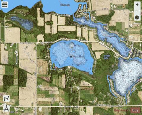 Atwood Lake depth contour Map - i-Boating App - Satellite