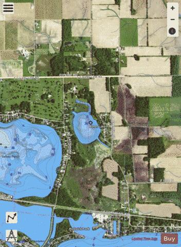 Boner Lake depth contour Map - i-Boating App - Satellite