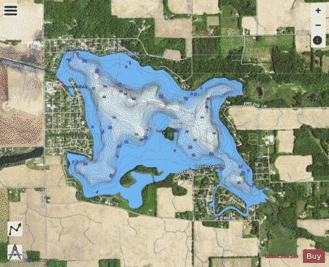 Dewart Lake depth contour Map - i-Boating App - Satellite