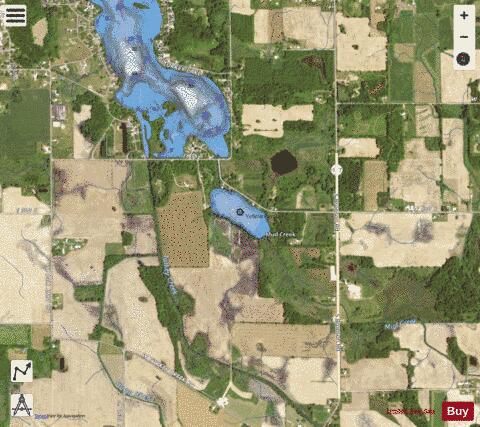 Henry Lake depth contour Map - i-Boating App - Satellite