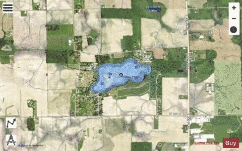 Hill Lake depth contour Map - i-Boating App - Satellite