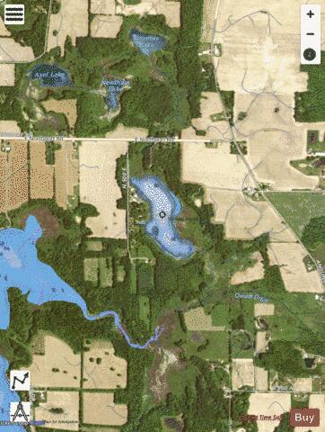 Latta Lake depth contour Map - i-Boating App - Satellite