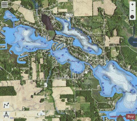 Little Barbee Lake depth contour Map - i-Boating App - Satellite