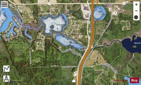 LITTLE OTTER LAKE depth contour Map - i-Boating App - Satellite