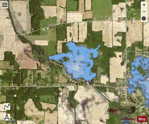 Little Turkey Lake depth contour Map - i-Boating App - Satellite