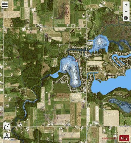 Messick Lake depth contour Map - i-Boating App - Satellite