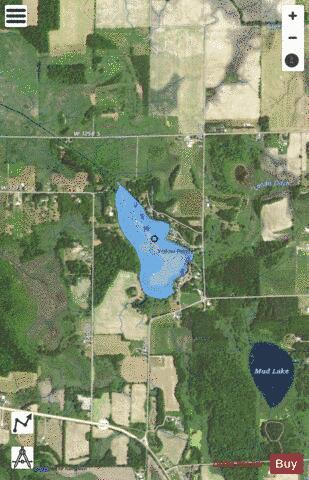 Rock Lake depth contour Map - i-Boating App - Satellite