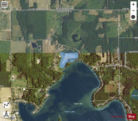 ROUND LAKE depth contour Map - i-Boating App - Satellite