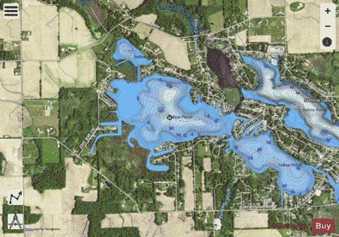 Sawmill Lake depth contour Map - i-Boating App - Satellite