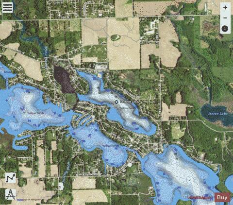 Sechrist Lake depth contour Map - i-Boating App - Satellite