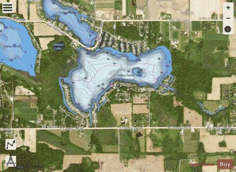 Witmer Lake depth contour Map - i-Boating App - Satellite