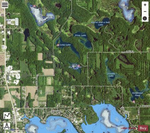 Wyland Lake depth contour Map - i-Boating App - Satellite