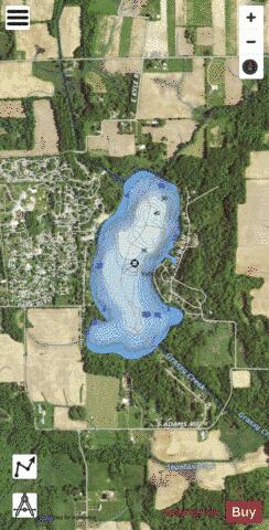Ridinger Lake depth contour Map - i-Boating App - Satellite