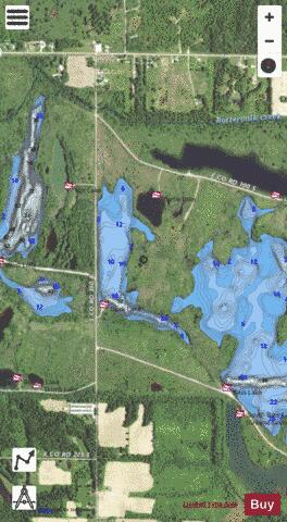 DUCK LAKE depth contour Map - i-Boating App - Satellite