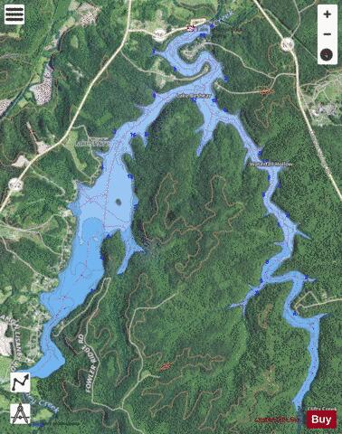 Lake Beshear depth contour Map - i-Boating App - Satellite