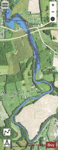 West Fork Drakes Reservoir depth contour Map - i-Boating App - Satellite